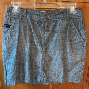 CONVERSE ONE STAR skirt gray jean denim mini skirt cargo utility pockets slit